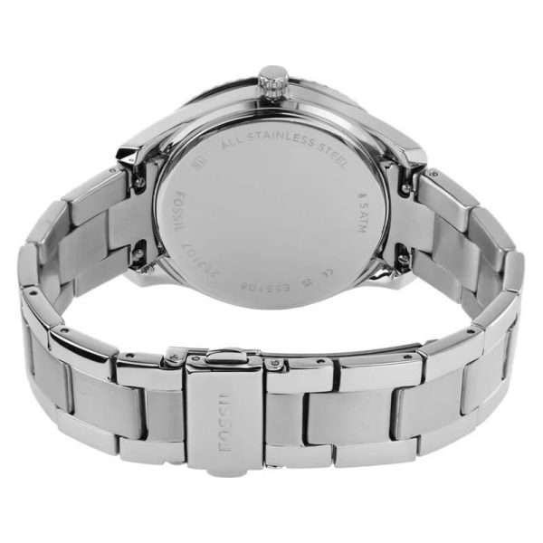 Fossil Women’s Quartz Silver Stainless Steel Silver Dial 37mm Watch ES5108