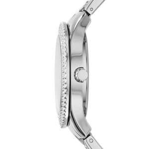 Fossil Women’s Quartz Silver Stainless Steel Silver Dial 38mm Watch ES3588