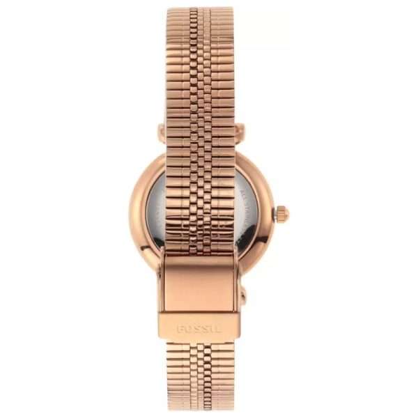 Fossil Women’s Quartz Rose Gold Stainless Steel Purple Dial 28mm Watch ES4646