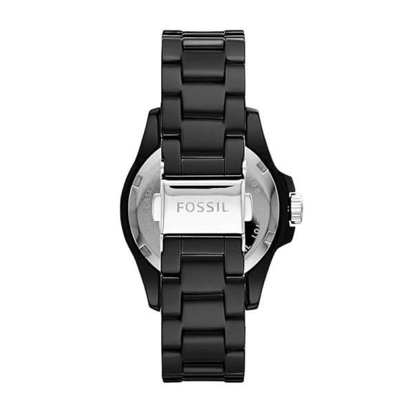 Fossil Women’s Quartz Black Ceramic Chain Black Dial 36mm Watch CE1108