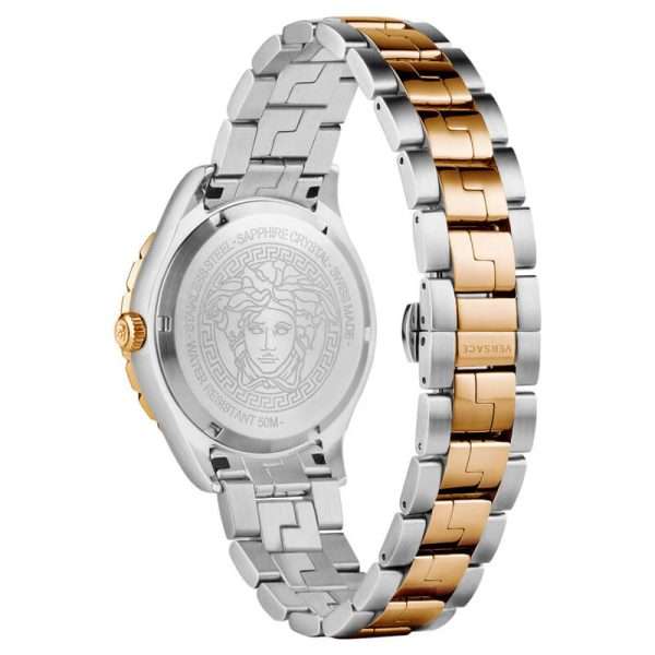 Versace Women’s Quartz Swiss Made Two Tone Stainless Steel Brown Dial 35mm Watch V12040015 UAE DUBAI AJMAN SHARJAH ABU DHABI RAS AL KHAIMA UMM UL QUWAIN ALAIN FUJAIRAH