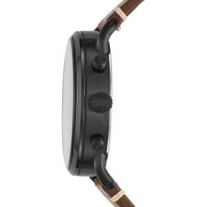 Fossil Men’s Quartz Brown Leather Strap Black Dial 42mm Watch FS5403