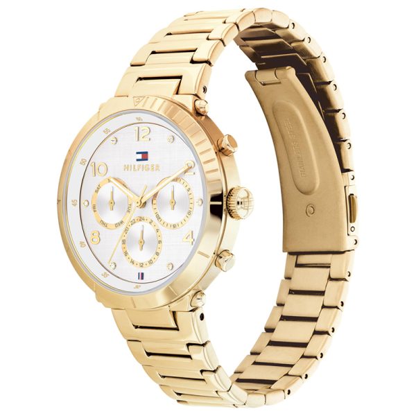 Tommy Hilfiger Women’s Quartz Gold Stainless Steel Silver Dial 38mm Watch 1782490 UAE DUBAI AJMAN SHARJAH ABU DHABI RAS AL KHAIMA UMM UL QUWAIN ALAIN FUJAIRAH