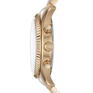 Michael Kors Women’s Quartz Two Tone Stainless Steel Rose Gold Dial 45mm Watch MK6473