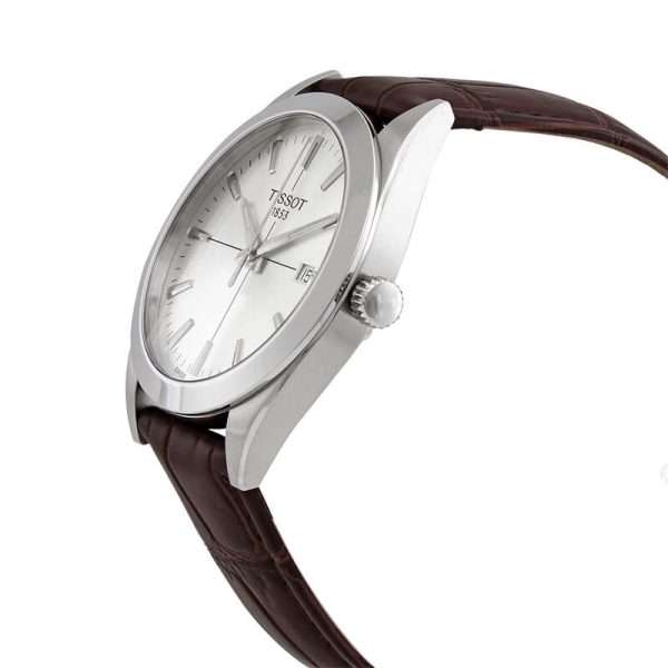 TISSOT Men’s Swiss Made Quartz Brown Leather Strap Silver Dial 40mm Watch T127.410.16.031.01 UAE DUBAI AJMAN SHARJAH ABU DHABI RAS AL KHAIMA UMM UL QUWAIN ALAIN FUJAIRAH