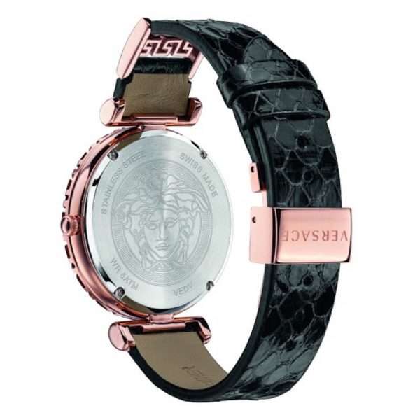 Versace Women’s Quartz Swiss Made Black Leather Strap Black Dial 37mm Watch VEDV00719 UAE DUBAI AJMAN SHARJAH ABU DHABI RAS AL KHAIMA UMM UL QUWAIN ALAIN FUJAIRAH