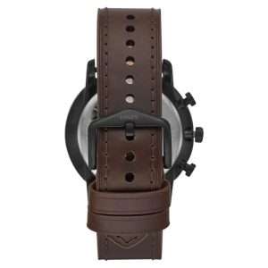 Fossil Men’s Quartz Brown Leather Strap Black Dial 44mm Watch FS5529