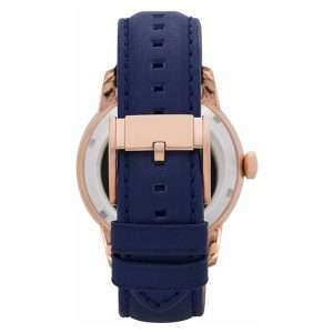 Fossil Men’s Mechanical Blue Leather Strap Blue Dial 44mm Watch ME1138