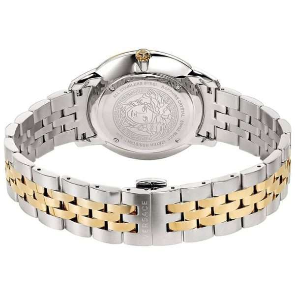 Versace Women’s Quartz Swiss Made Two Tone Stainless Steel Silver Dial 38mm Watch VELR00519 UAE DUBAI AJMAN SHARJAH ABU DHABI RAS AL KHAIMA UMM UL QUWAIN ALAIN FUJAIRAH