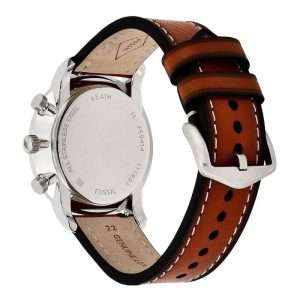 Fossil Men’s Quartz Brown Leather Strap Blue Dial 44mm Watch FS5414