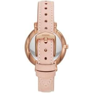 Fossil Women’s Quartz Blush Leather Strap White Dial 36mm Watch ES4671