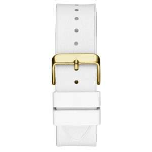 Guess Men’s Quartz White Silicone & Leather Strap Gold Dial 43mm Watch GW0202G6 UAE DUBAI AJMAN SHARJAH ABU DHABI RAS AL KHAIMA UMM UL QUWAIN ALAIN FUJAIRAH