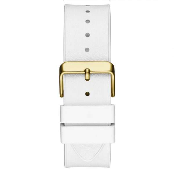 Guess Men’s Quartz White Silicone & Leather Strap Gold Dial 43mm Watch GW0202G6 UAE DUBAI AJMAN SHARJAH ABU DHABI RAS AL KHAIMA UMM UL QUWAIN ALAIN FUJAIRAH