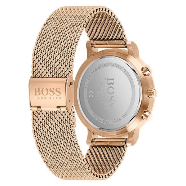 Hugo Boss Men’s Quartz Gold Stainless Steel Black Dial 43mm Watch 1513808