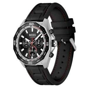 Hugo Boss Men’s Quartz Black Silicone Strap Black Dial 44mm Watch 1513969 UAE DUBAI AJMAN SHARJAH ABU DHABI RAS AL KHAIMA UMM UL QUWAIN ALAIN FUJAIRAH