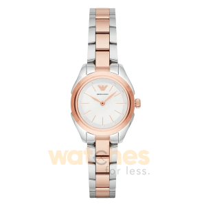 Emporio Armani Women’s Quartz Two Tone Stainless Steel White Dial 41mm Watch AR11029