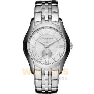 Emporio Armani Unisex Quartz Silver Stainless Steel White Dial 38mm Watch AR1711