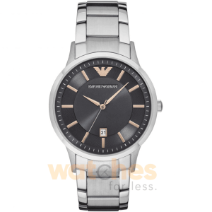 Emporio Armani Men’s Quartz Silver Stainless Steel Grey Dial 43mm Watch AR2514 UAE DUBAI AJMAN SHARJAH ABU DHABI RAS AL KHAIMA UMM UL QUWAIN ALAIN FUJAIRAH