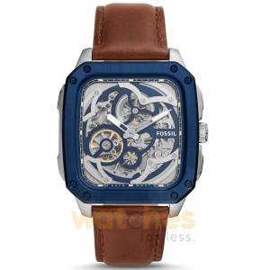 Fossil Men’s Automatic Brown Leather Strap Blue Dial 42mm Watch BQ2571 UAE DUBAI AJMAN SHARJAH ABU DHABI RAS AL KHAIMA UMM UL QUWAIN ALAIN FUJAIRAH