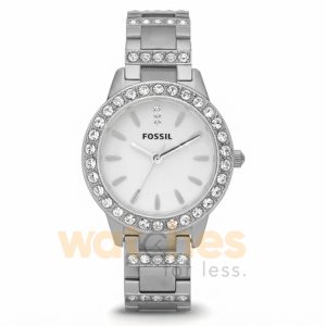 Fossil Women’s Quartz Silver Stainless Steel White Dial 34mm Watch ES2362 UAE DUBAI AJMAN SHARJAH ABU DHABI RAS AL KHAIMA UMM UL QUWAIN ALAIN FUJAIRAH
