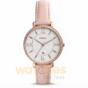 Fossil Women’s Quartz Pink Leather Strap White Dial 36mm Watch ES4303 UAE DUBAI AJMAN SHARJAH ABU DHABI RAS AL KHAIMA UMM UL QUWAIN ALAIN FUJAIRAH