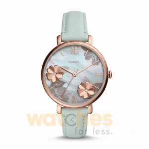 Fossil Women’s Quartz Sky Blue Leather Strap Sky Blue Mother OF Pearl Dial 36mm Watch ES4813 UAE DUBAI AJMAN SHARJAH ABU DHABI RAS AL KHAIMA UMM UL QUWAIN ALAIN FUJAIRAH