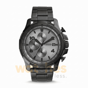Fossil Men’s Quartz Black Stainless Steel Grey Dial 45mm Watch FS5213