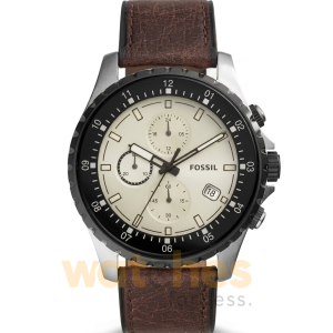 Fossil Men’s Quartz Brown Leather Strap Cream Dial 48mm Watch FS5674 UAE DUBAI AJMAN SHARJAH ABU DHABI RAS AL KHAIMA UMM UL QUWAIN ALAIN FUJAIRAH
