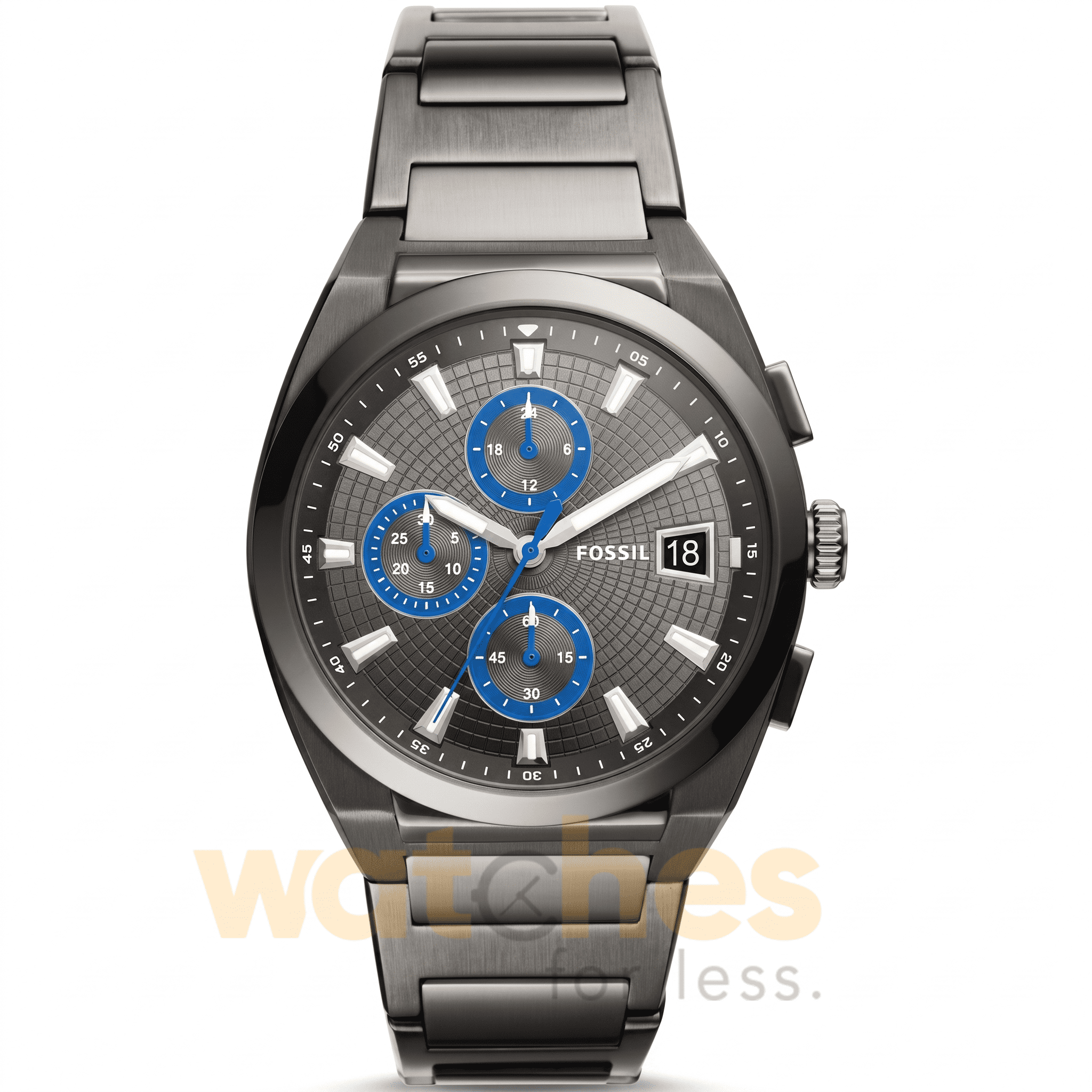 Fossil Men’s Quartz Grey Stainless Steel Grey Dial 42mm Watch FS5830