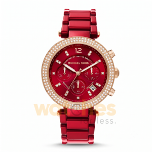Michael Kors Women’s Quartz Red Stainless Steel Red Dial 39mm Watch MK6805