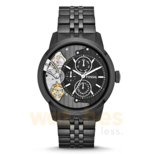 Fossil Men’s Mechanical Black Stainless Steel Black Dial 44mm Watch ME1136