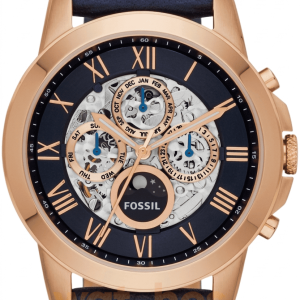 Fossil Men’s Automatic Blue Leather Strap Skeleton Dial 44mm Watch ME3029 UAE DUBAI AJMAN SHARJAH ABU DHABI RAS AL KHAIMA UMM UL QUWAIN ALAIN FUJAIRAH