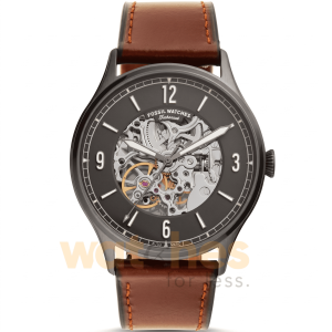Fossil Men’s Automatic Brown Leather Strap Grey Skeleton Dial 42mm Watch ME3178 UAE DUBAI AJMAN SHARJAH ABU DHABI RAS AL KHAIMA UMM UL QUWAIN ALAIN FUJAIRAH