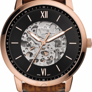Fossil Men’s Automatic Brown Leather Strap Black Skeleton Dial 44mm Watch ME3195 UAE DUBAI AJMAN SHARJAH ABU DHABI RAS AL KHAIMA UMM UL QUWAIN ALAIN FUJAIRAH
