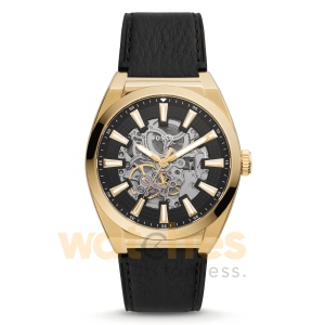 Fossil Men’s Automatic Black Leather Strap Black Dial 42mm Watch ME3208 UAE DUBAI AJMAN SHARJAH ABU DHABI RAS AL KHAIMA UMM UL QUWAIN ALAIN FUJAIRAH