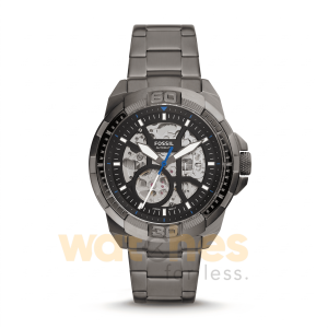 Fossil Men’s Automatic Grey Stainless Steel Black Dial 44mm Watch ME3218 UAE DUBAI AJMAN SHARJAH ABU DHABI RAS AL KHAIMA UMM UL QUWAIN ALAIN FUJAIRAH