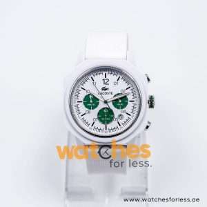 Lacoste Men’s Quartz White Silicone Strap White Dial 44mm Watch 2010670