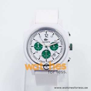Lacoste Men’s Quartz White Silicone Strap White Dial 44mm Watch 2010670