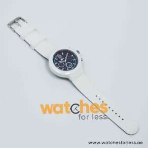 Lacoste Men’s Quartz White Silicone Strap Navy Blue Dial 44mm Watch 2010705