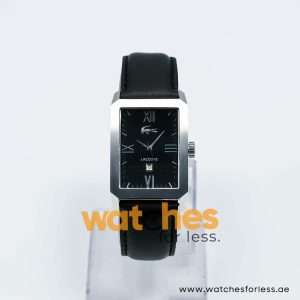 Lacoste Men’s Quartz Black Leather Strap Black Dial 29mm Watch 2010594
