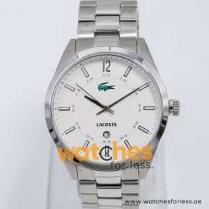 Lacoste Men’s Quartz Silver Stainless Steel White Dial 44mm Watch 2010579