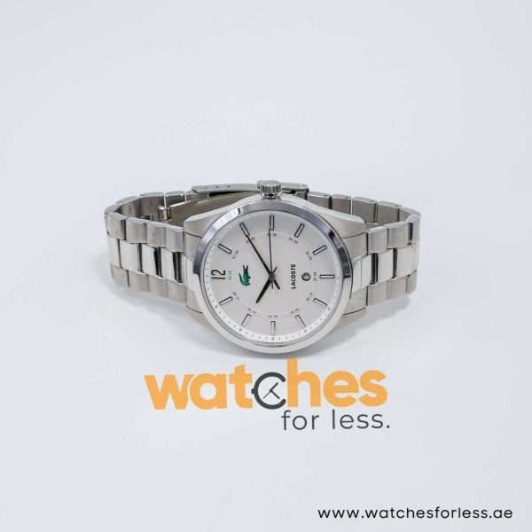 Lacoste Men’s Quartz Silver Stainless Steel White Dial 44mm Watch 2010579