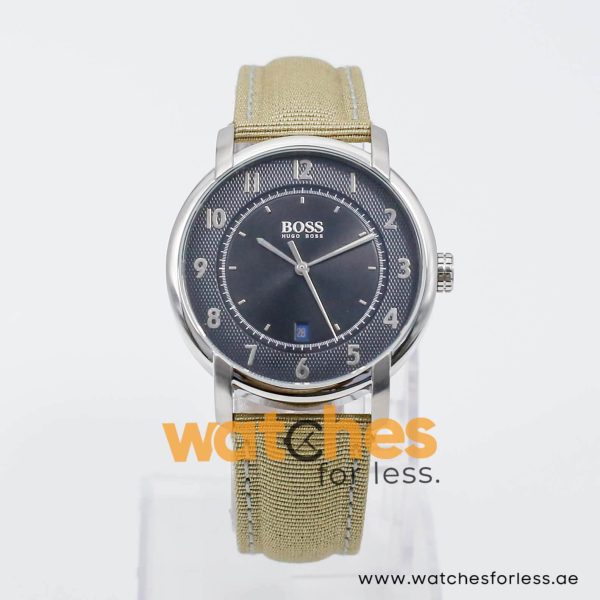 Hugo Boss Men’s Quartz Sage Green Nylon Strap Black Dial 40mm Watch HB.38.1.14.2061