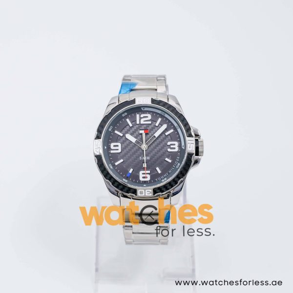 Tommy Hilfiger Men’s Quartz Silver Stainless Steel Black Dial 45mm Watch 1791092
