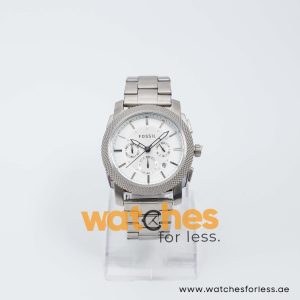 Fossil Men’s Quartz Silver Stainless Steel White Dial 45mm Watch FS4663