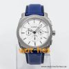 Fossil Men’s Quartz Blue Leather Strap White Dial 45mm Watch FS4663/1