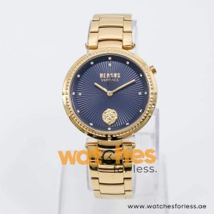 Versus by Versace Women’s Quartz Gold Stainless Steel Black Dial 38mm Watch VSP870716