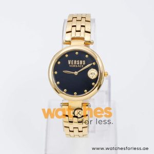 Versus Versace Women’s Quartz Gold Stainless Steel Black Dial 34mm Watch VSP870718