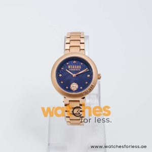 Versus by Versace Women’s Quartz Rose Gold Stainless Steel Blue Dial 36mm Watch SCD130013