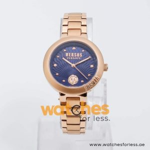 Versus by Versace Women’s Quartz Rose Gold Stainless Steel Blue Dial 36mm Watch SCD130013